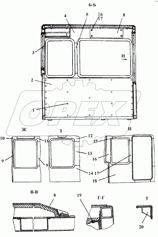 312001-89-1СП Обивка кабины