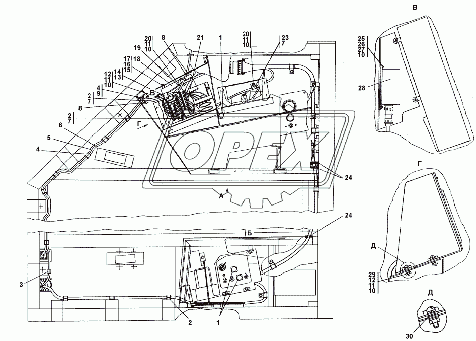 311502-10-12СП Электрооборудование пола кабины 1