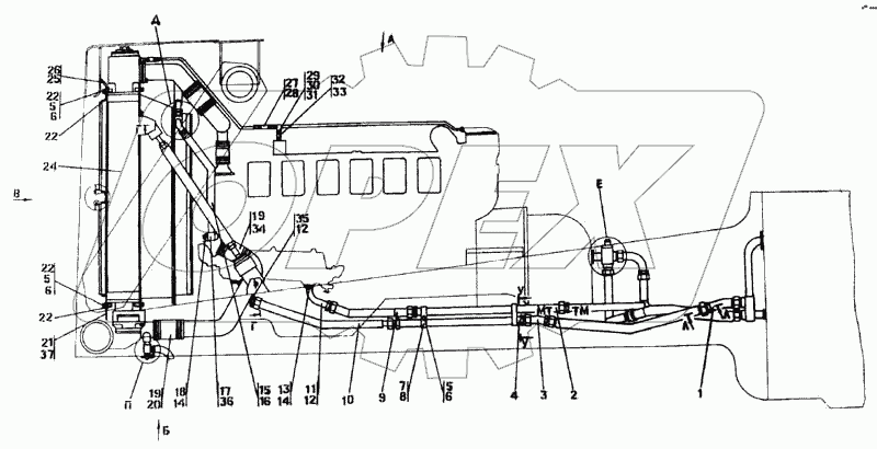 Система охлаждения двигателя и трансмиссии