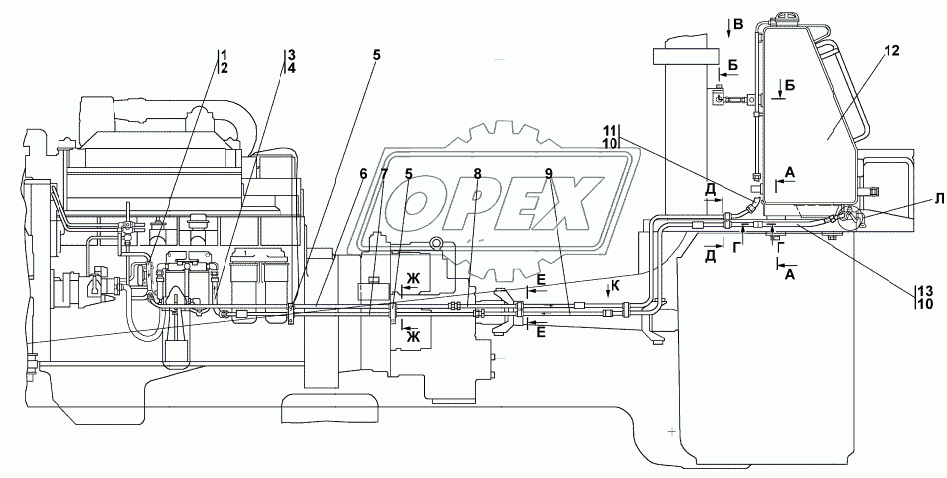 3506-25-1СП Установка топливного бака 1