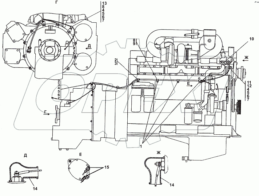 3506-10-12СП Электрооборудование двигателя