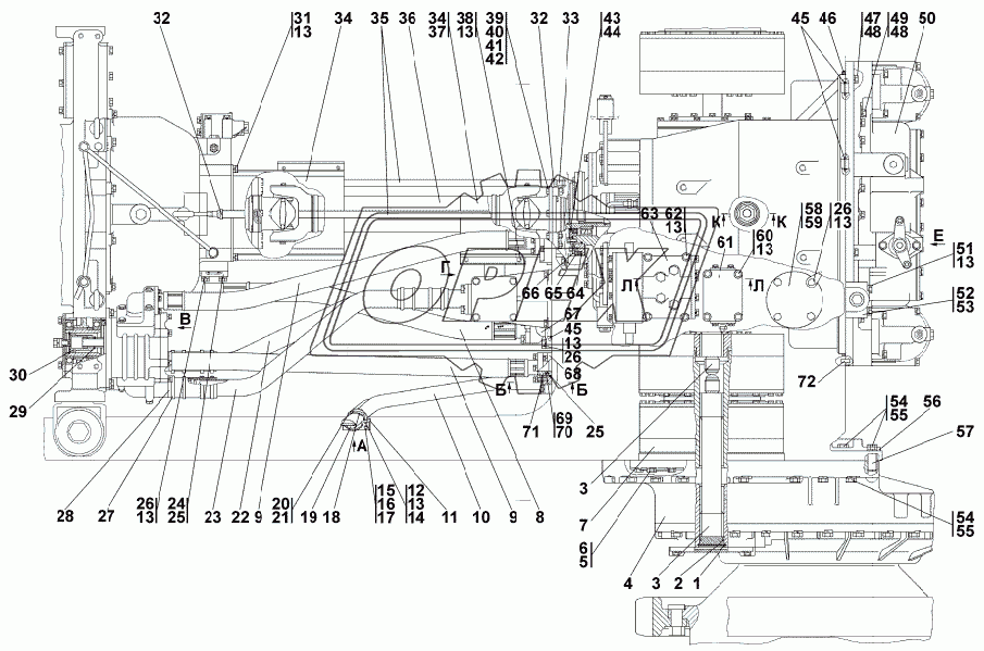 3501-16-1-04СП Установка трансмиссии 1