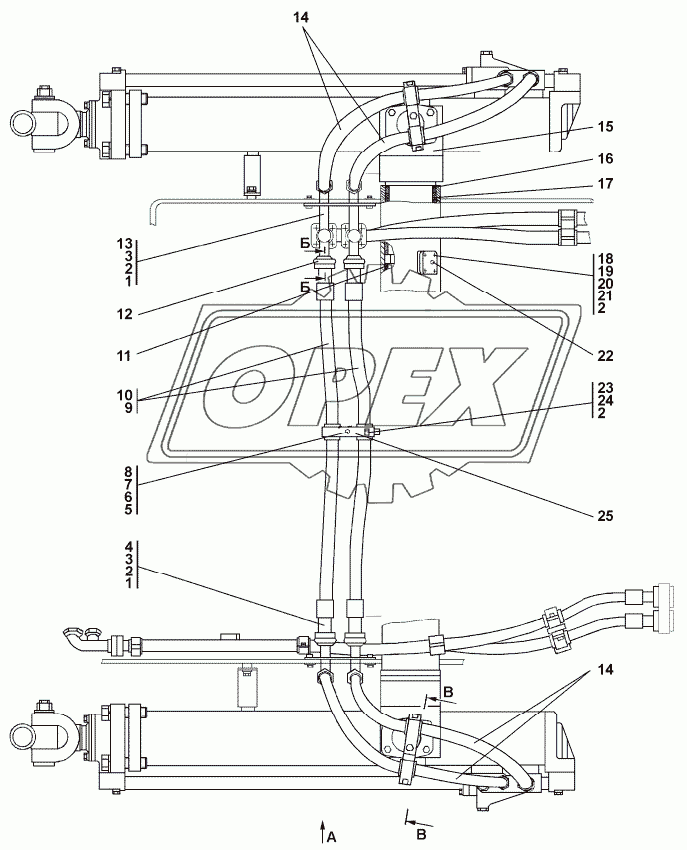 3506-26-10СП/-01СП Установка гидроцилиндров 1