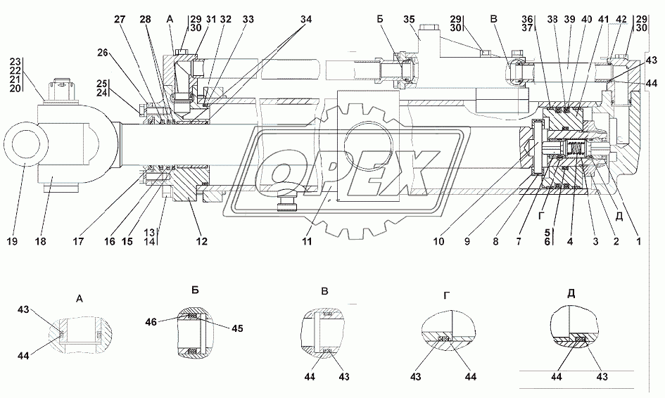 46-26-625-03СП Гидроцилиндр d.160