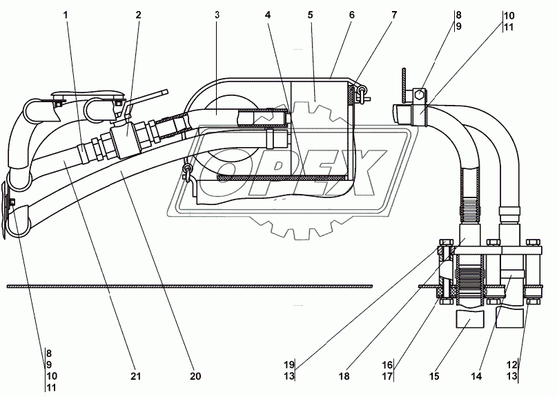 1101-47-1СП Установка отопителя кабины