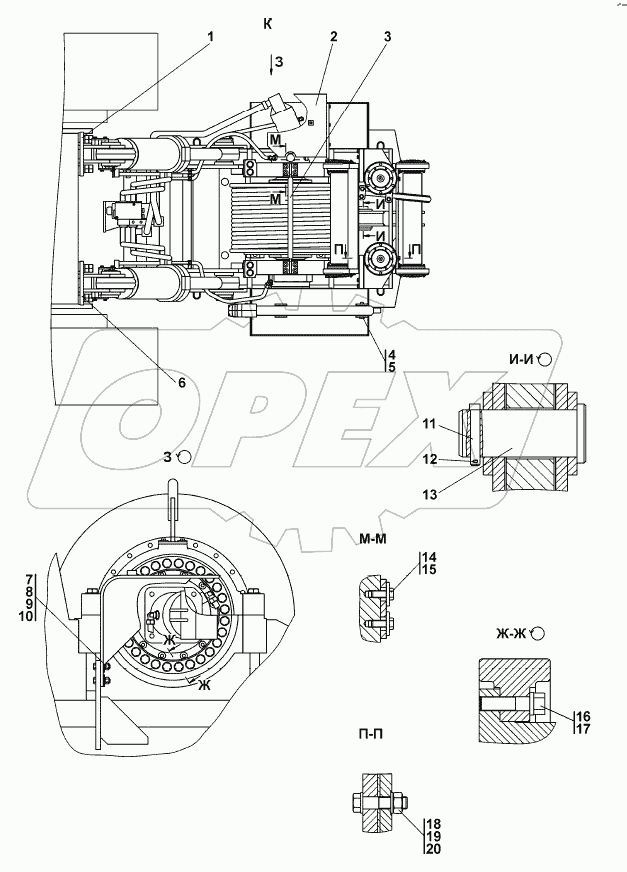 3501-96-1СП Агрегат тяговый