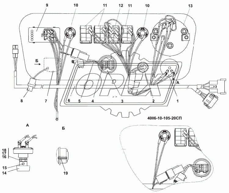 4006-10-105СП Щиток приборов 2