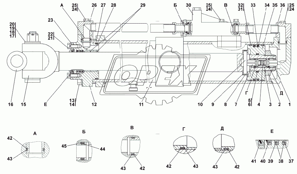 46-26-625-02СП Гидроцилиндр d.160