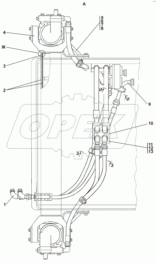 4001-26-10СП Установка гидроцилиндров