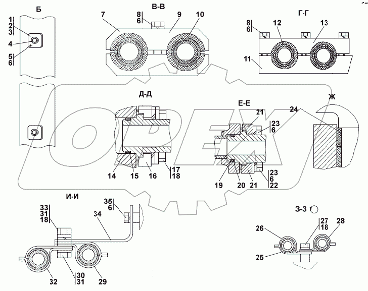 4001-26-10СП Установка гидроцилиндров