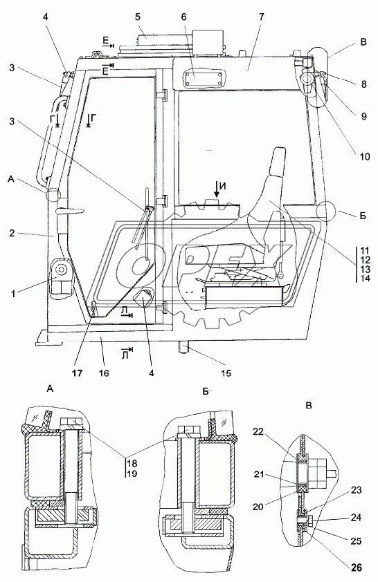 4001-111-01СП Кабина