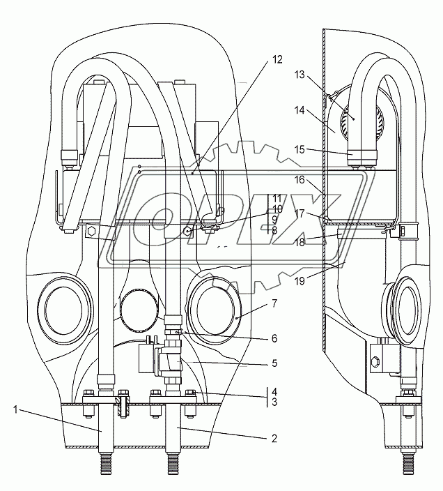 4001-47-1СП Установка зависимого отопителя кабины