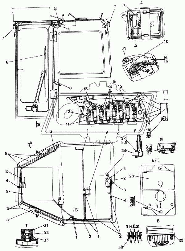 Электрооборудование крыши кабины