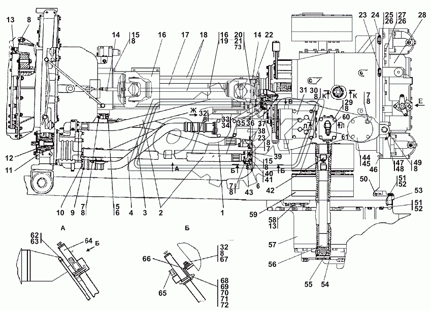 3501-16-1-03СП Установка трансмиссии 1