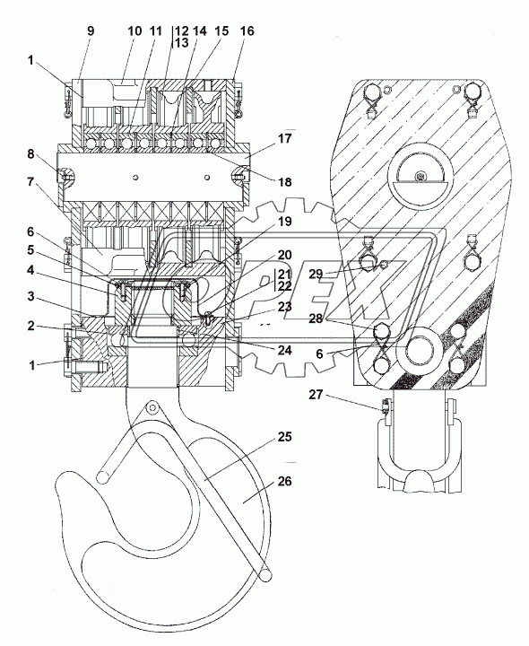 313502-92-390СП Подвеска крюка