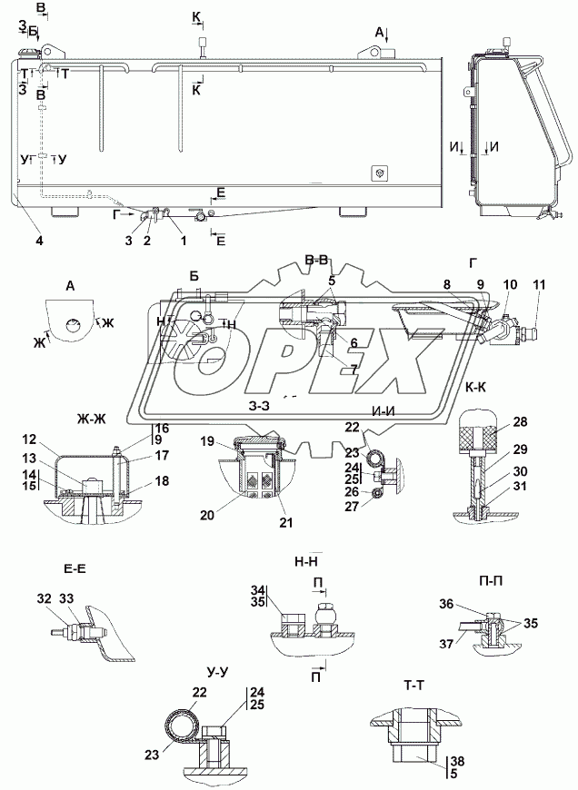 313502-25-10-01СП Бак топливный