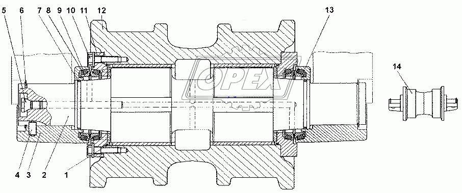 3501-21-14СП/-14-01СП Каток опорный