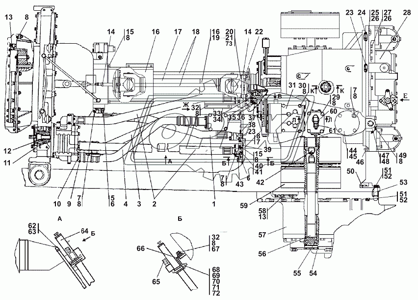 3501-16-1-03СП Установка трансмиссии 1