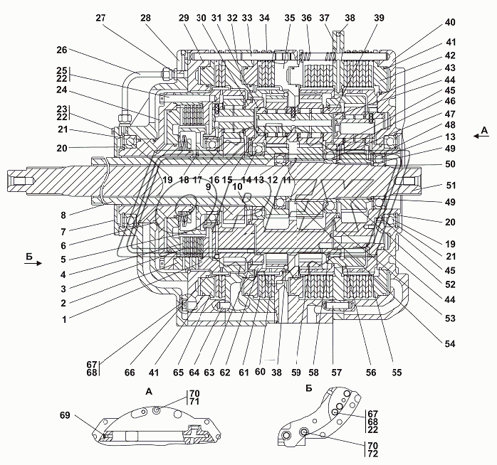 2501- 12-20СП Коробка передач планетарная