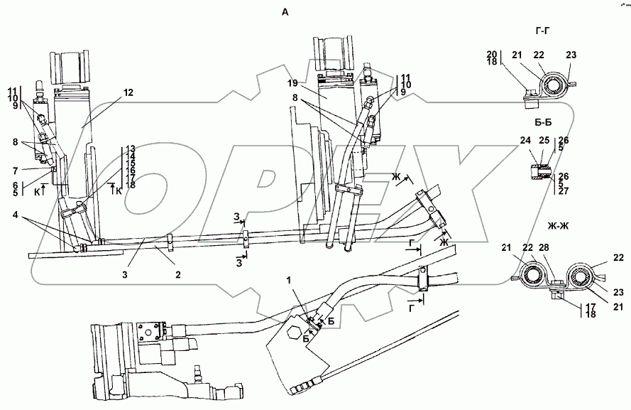 313502-26-1СП Установка гидросистемы
