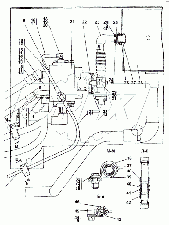 313502-26-1СП Установка гидросистемы