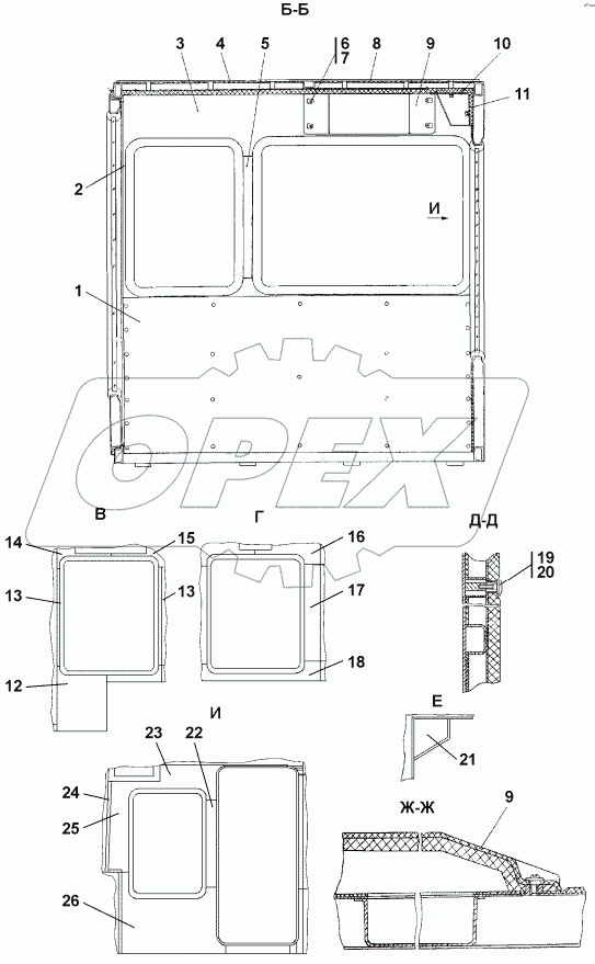 ТТ2501-89-1СП Обивка кабины