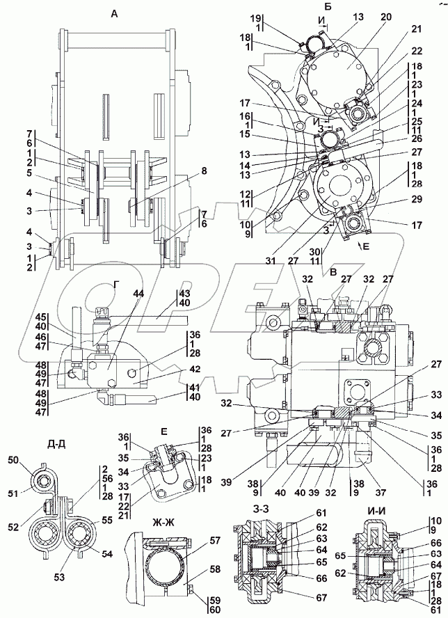 313502-94-1СП Установка лебедок с гидроуправлением