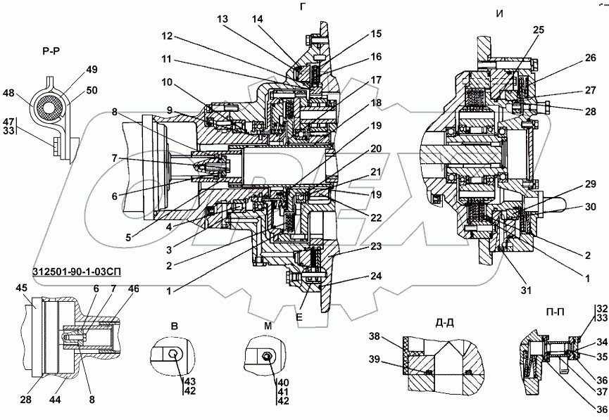 312501-90-1-02СП/-03СП Привод лебедок