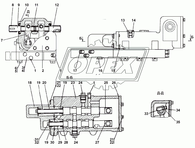 312501-91-1-02СП/-03СП  Распределитель лебедки