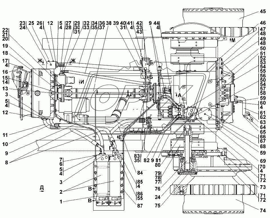 313512-16-1СП Установка трансмиссии 1