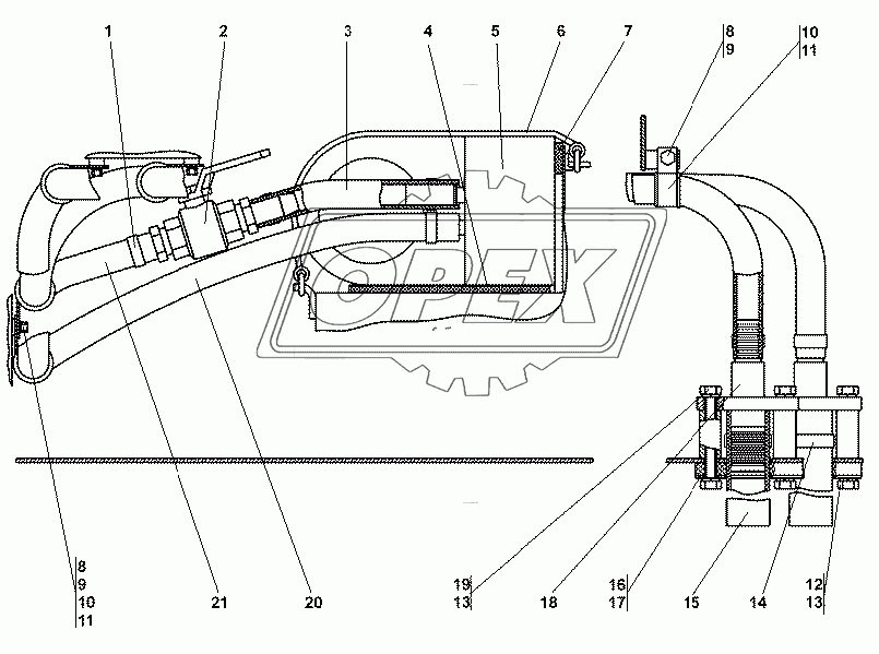 1101-47-1СП Установка отопителя кабины