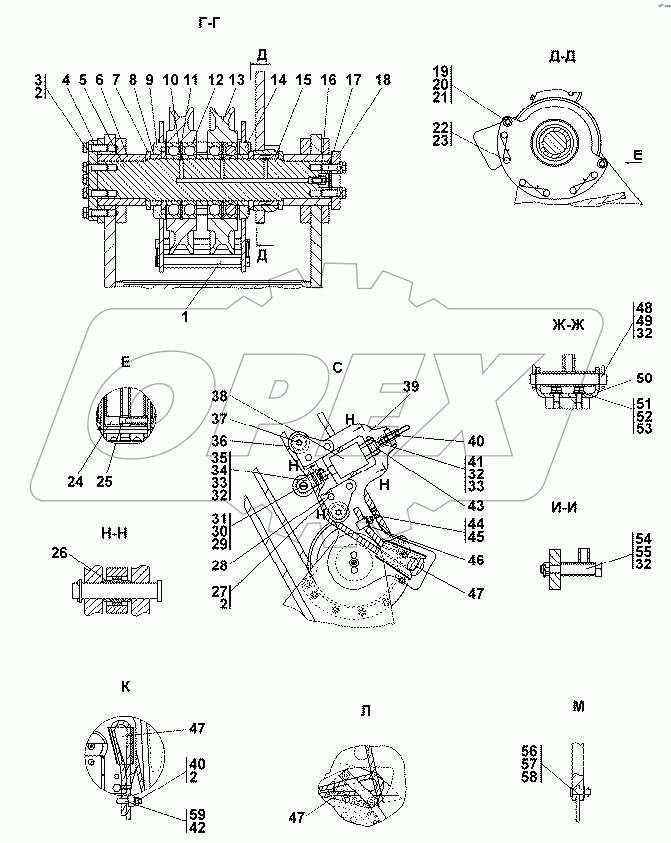 313512-92-1СП Установка стрелы и полиспастов