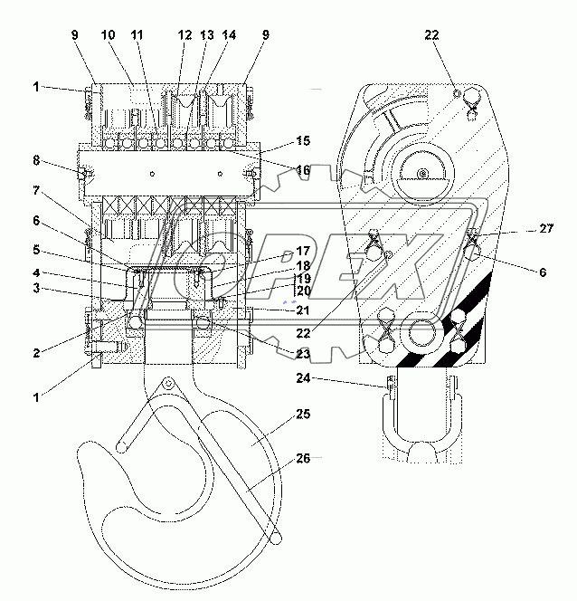 313502-92-390СП Подвеска крюка