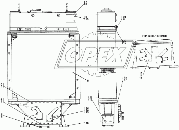 311102-60-117СП Блок радиаторов