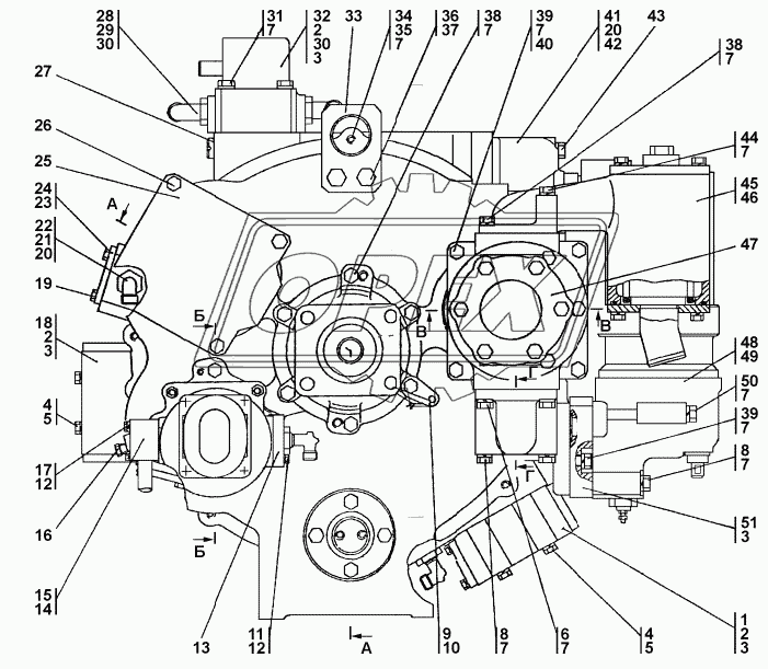 0602-14-1СП Гидротрансформатор с редуктором привода насосов 1