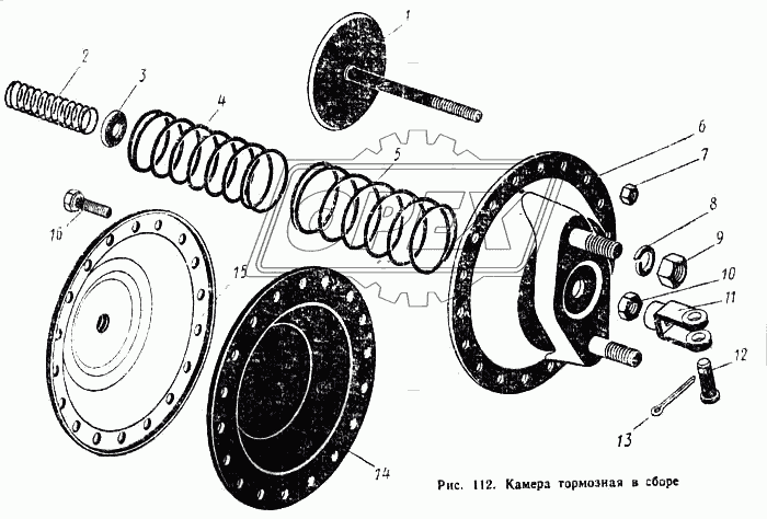 Камера тормозная в сборе