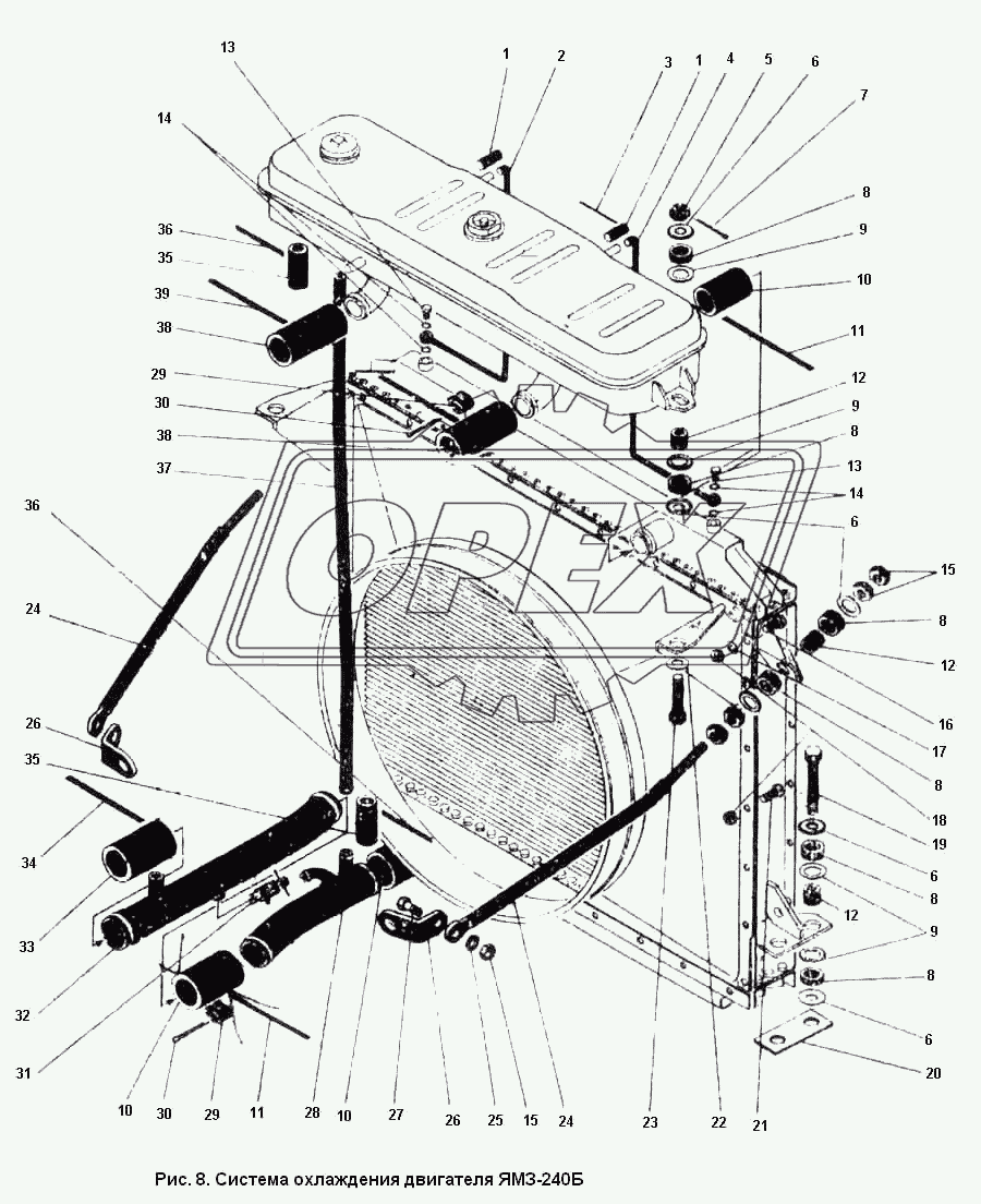 Система охлаждения двигателя ЯМЗ-240Б