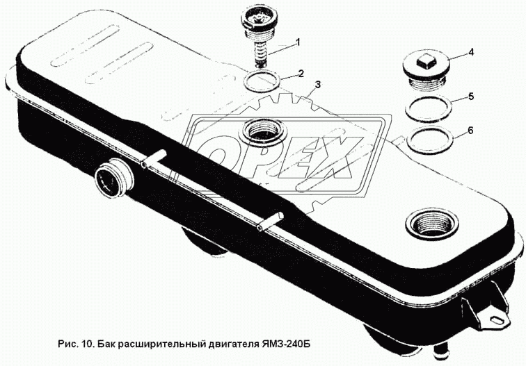 Бак расширительный двигателя ЯМЗ-240Б