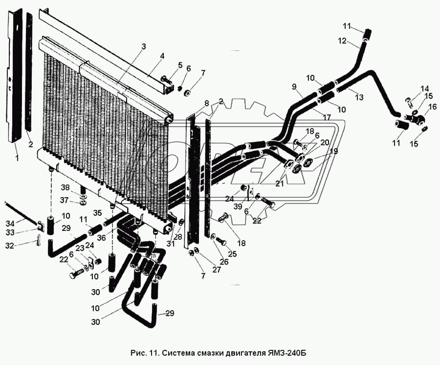 Система смазки двигателя ЯМЗ-240Б