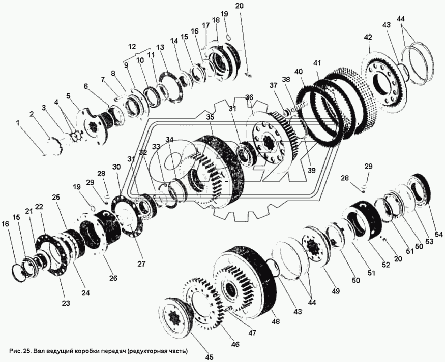 Вал ведущий коробки передач (редукторная часть)