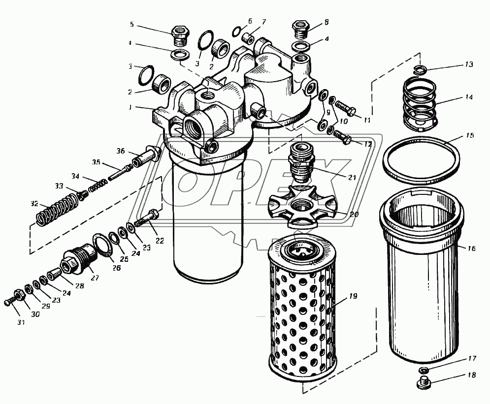 Фильтр очистки масла двигателя ЯМЗ-8423.10