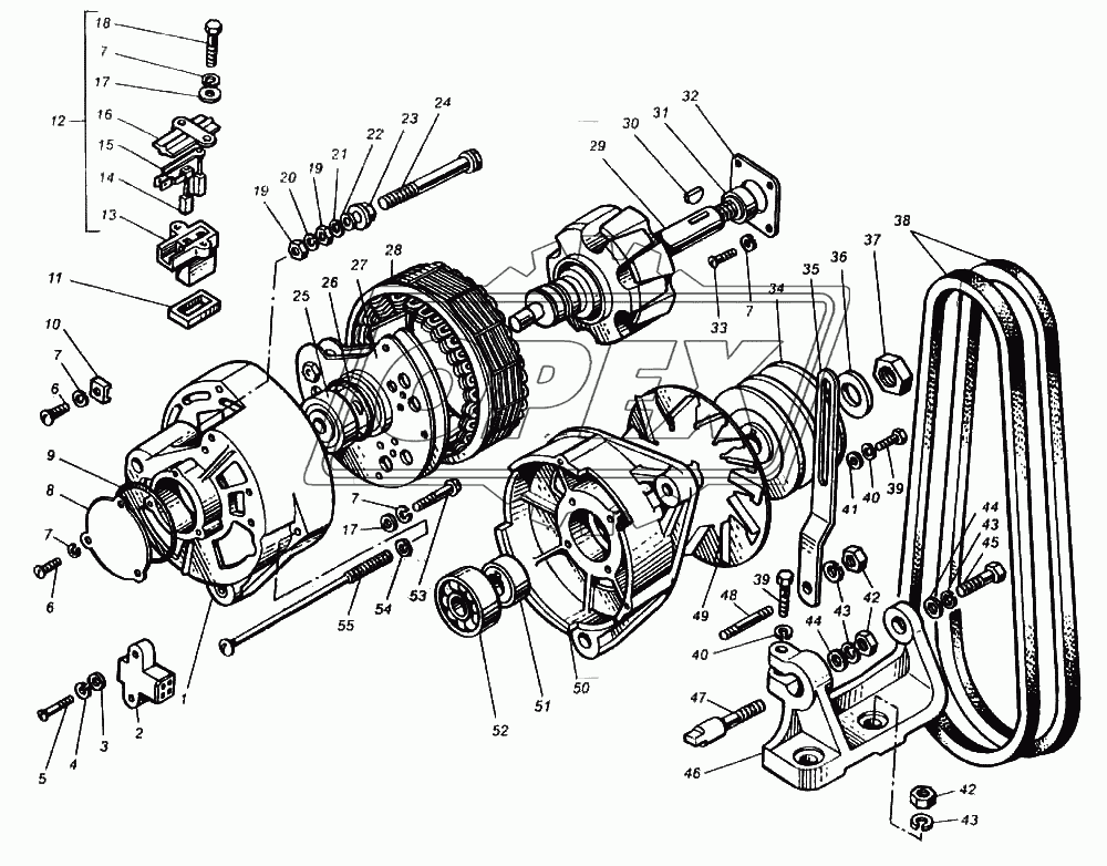 Генератор двигателя ЯМЗ-8423.10