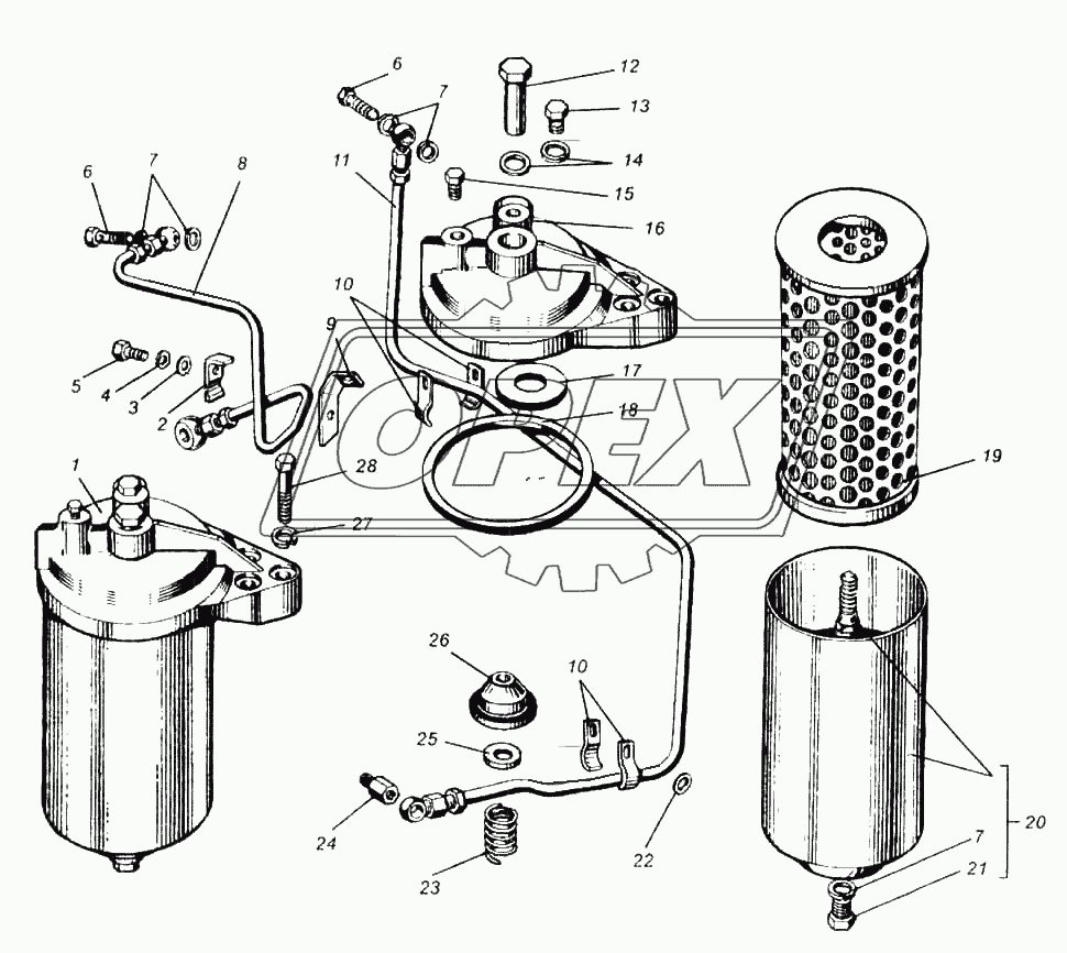 Масляный фильтр турбокомпрессора двигателя-238НДъ