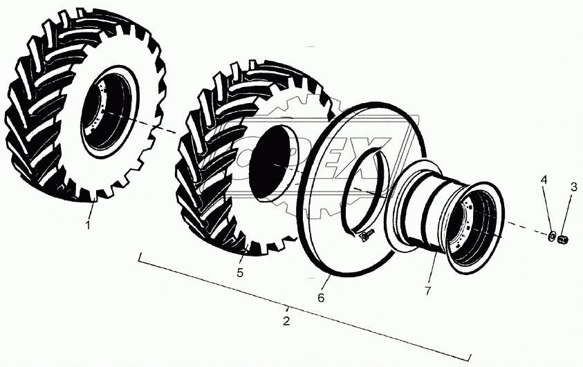 Колесо с шиной 744P2-3100000