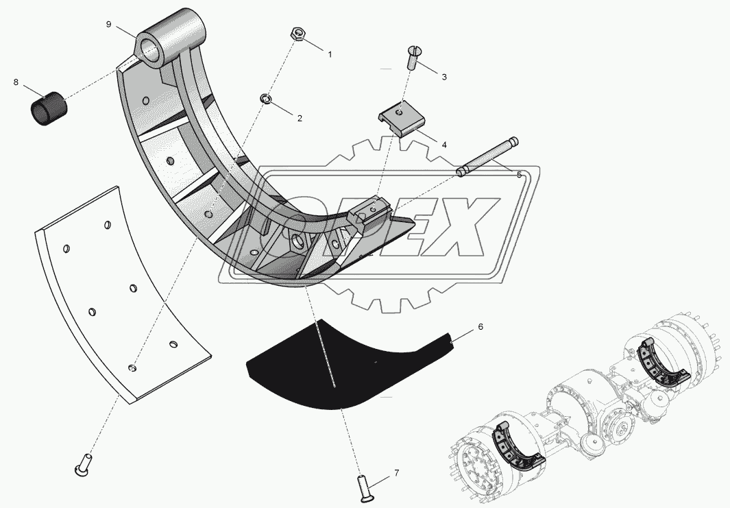 2765020-2300070 Колодка тормоза нижняя