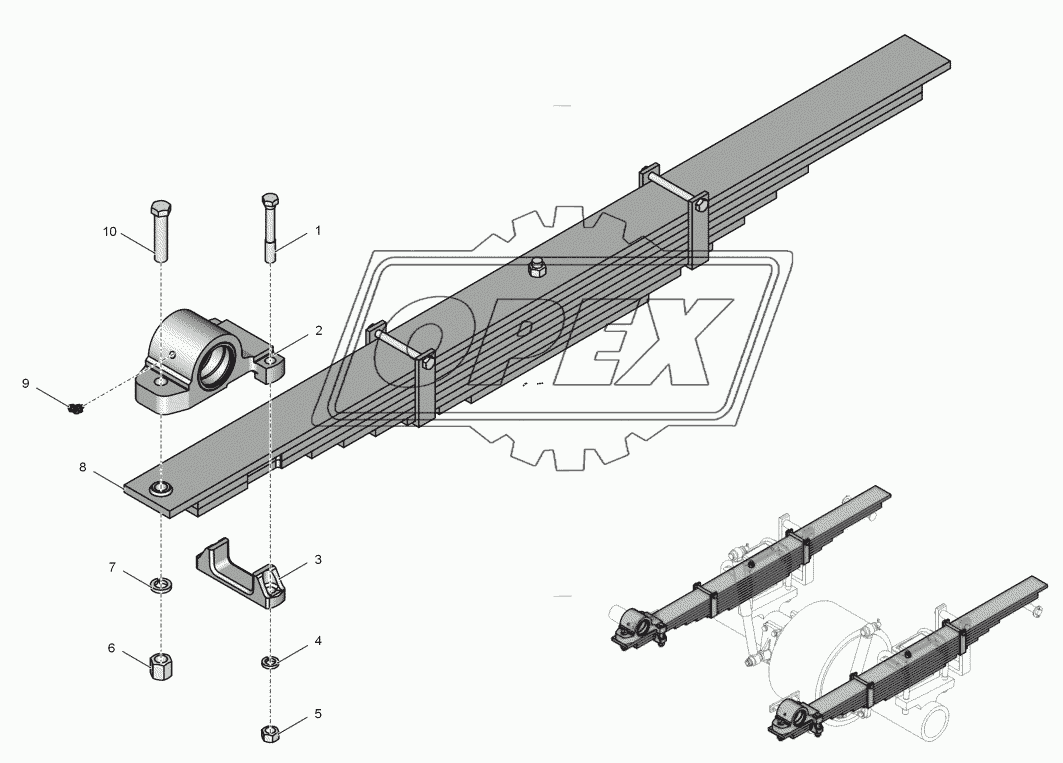 2256010-2900080-2 Рессора с ушком