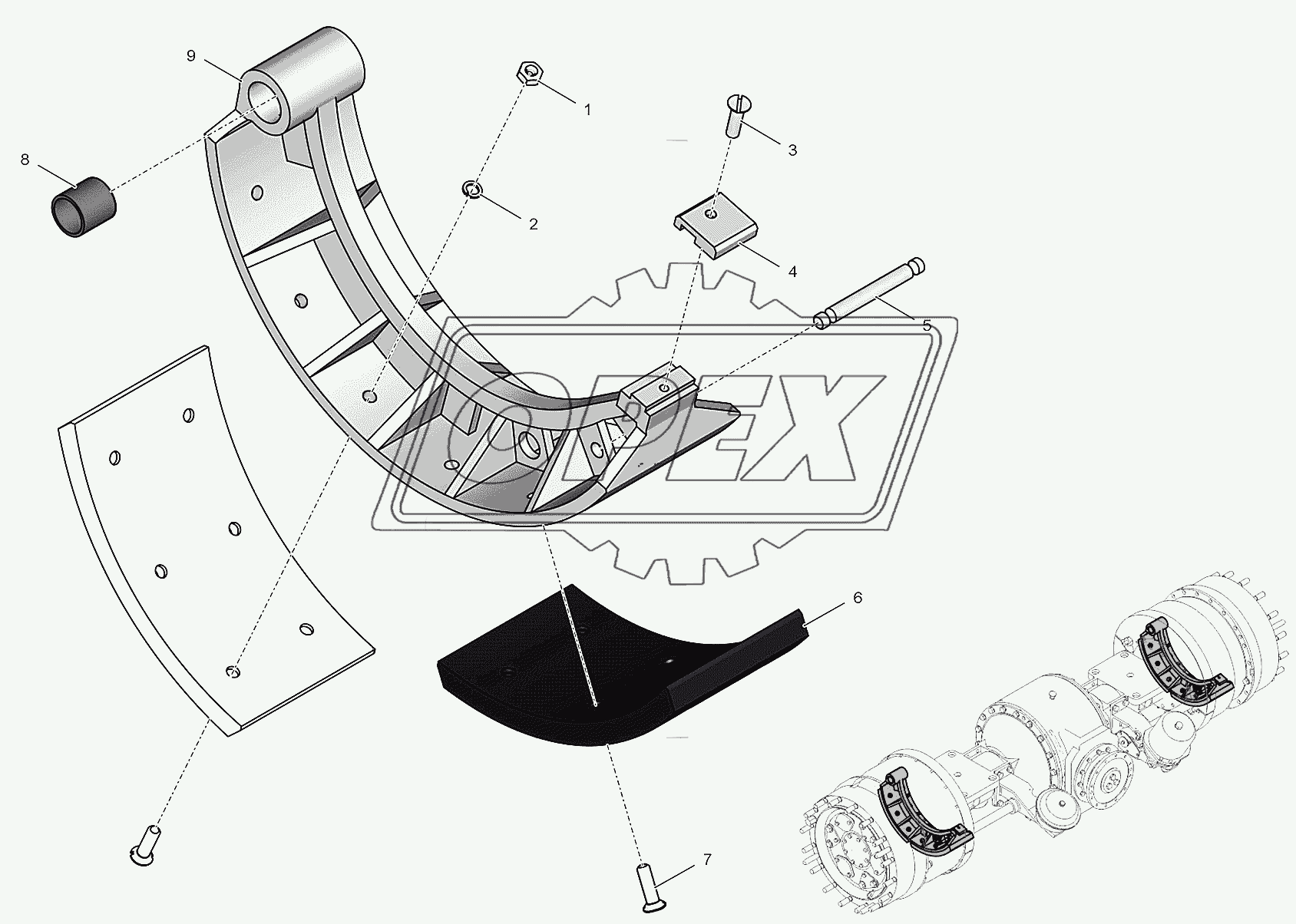2765020-2300070 Колодка тормоза нижняя