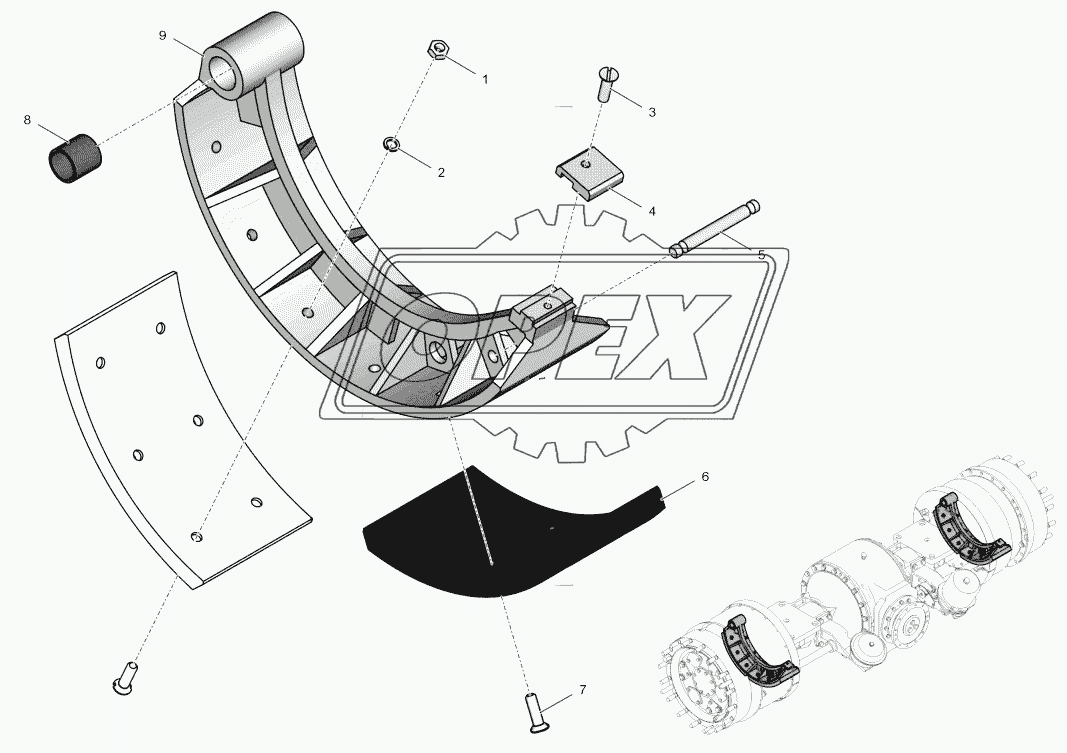 2765020-2300070 Колодка тормоза нижняя