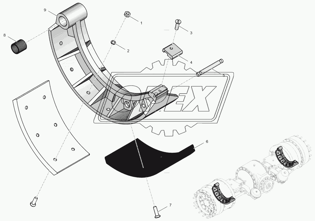 2765020-2300070 Колодка тормоза нижняя