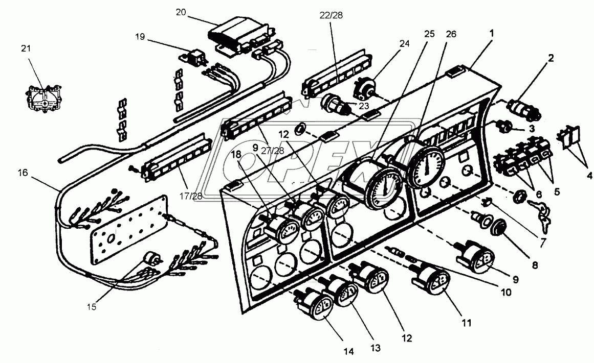 Щиток приборов 702МВ-3805000-01